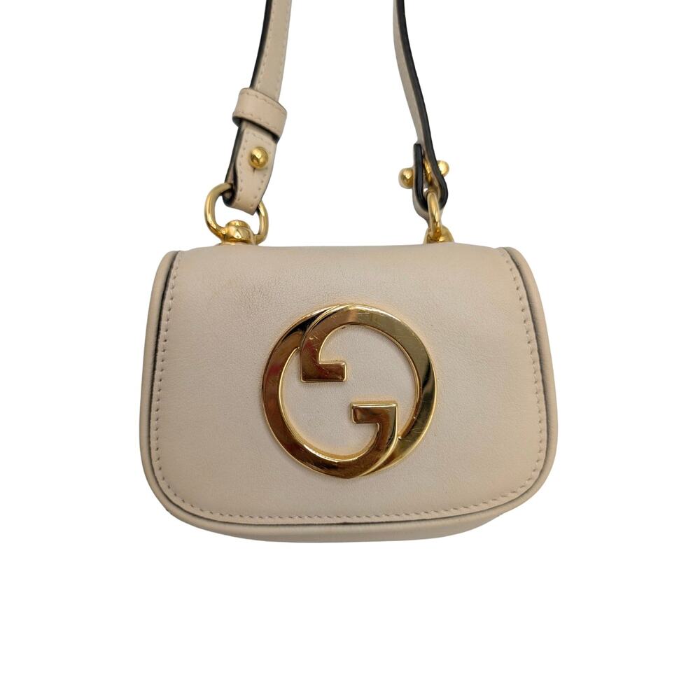 Gucci Cream Leather Blondie GG Mini Crossbody - Picture 2 of 9